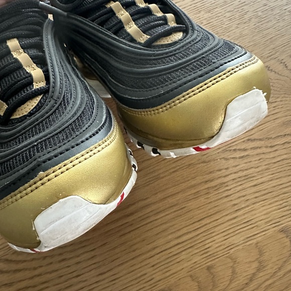 Nike air max 97 Qs black and metallic gold / red check size 6 men’s/ women’s 7.5 - Picture 7 of 7